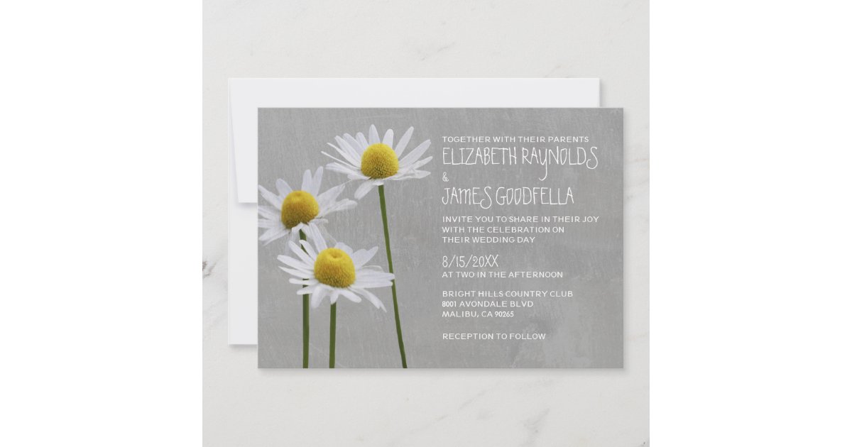 Daisies Wedding Invitations | Zazzle