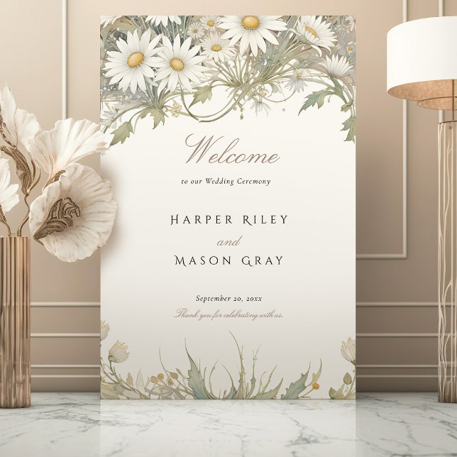 Daisies Wedding Welcome Sign (Creator Uploaded)