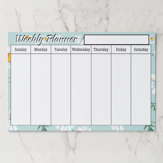 Daisies Weekly planner sheets Paper Pad (Front)