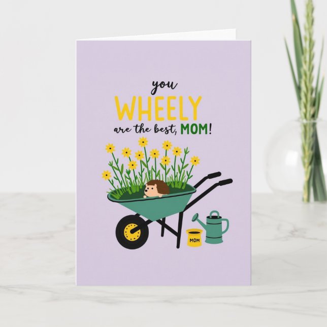 Daisies Wheelbarrow Mothers Day Card (Front)