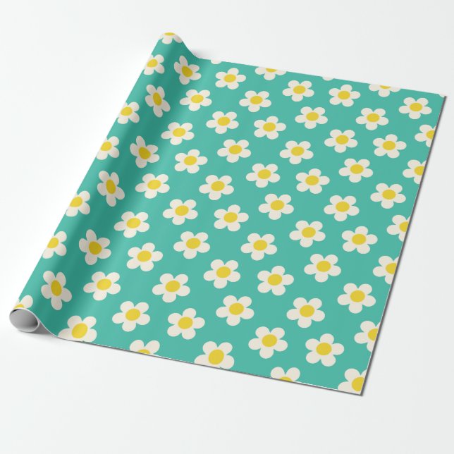 Daisies Wrapping Paper (Unrolled)