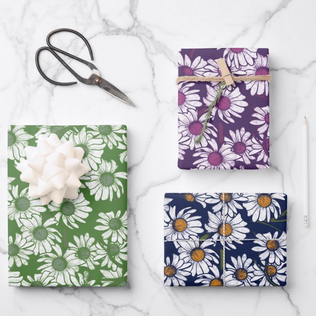 Daisies Wrapping Paper Sheets (Front)