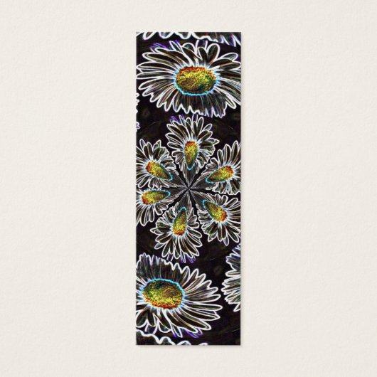 Daisy 1 Glow Kaleidoscope, Bookmark (Front)