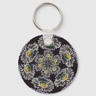 Daisy 1, Glow Kaleidoscope, Keychain