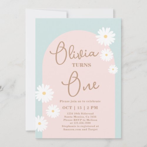 Daisy 1st Birthday Invitation