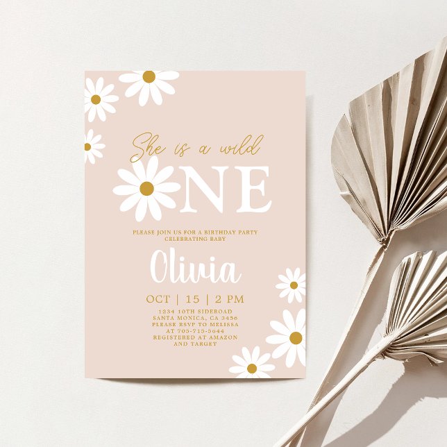 Daisy 1st Birthday Invitation (Creator Uploaded)