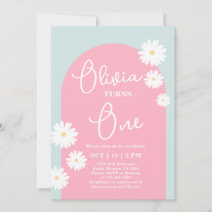 Daisy 1st Birthday Invitation