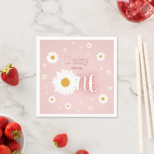 Daisy 1st Birthday Napkins