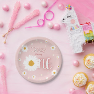 Daisy 1st Birthday Paper Plates