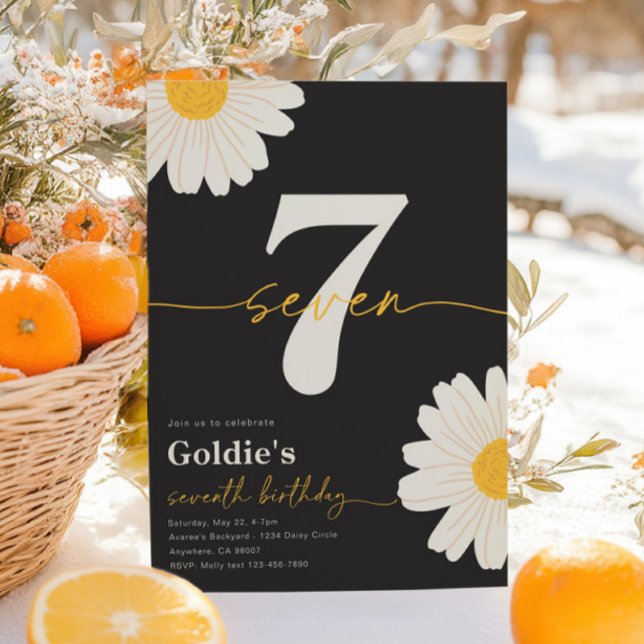 Daisy 7th Birthday Invitation (Creator Uploaded)