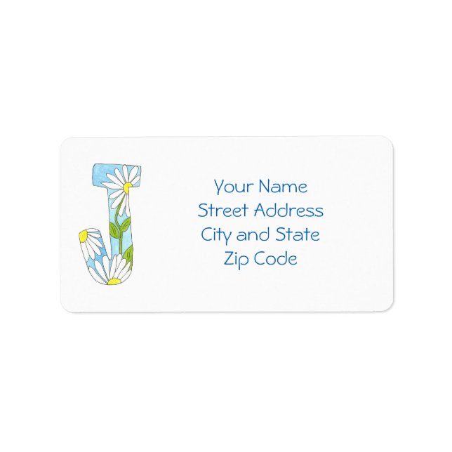 Daisy Address Label to Personalize or Customize (Front)