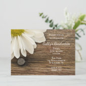 Daisy and Barn Wood Graduation Party Invitation (Standing Front)
