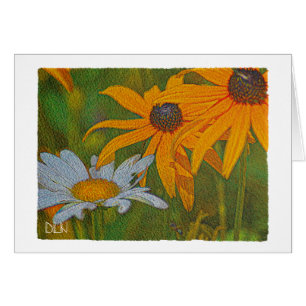 Daisy and Black Eyed Susans/Watercolor Look