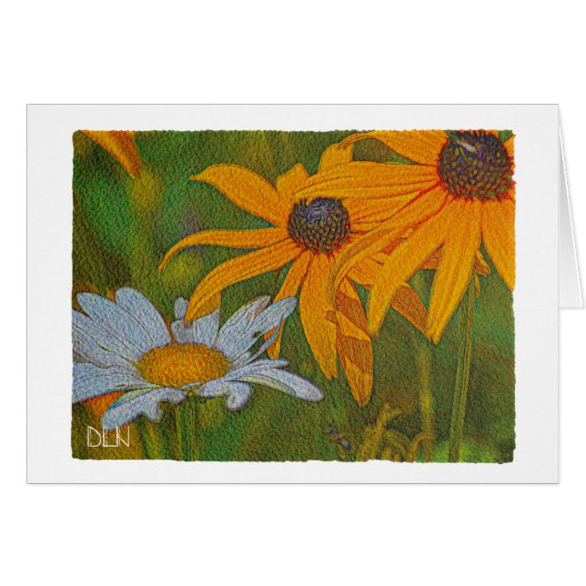 Daisy and Black Eyed Susans/Watercolor Look (Front Horizontal)
