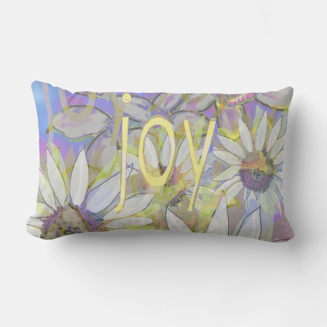 Daisy and Daffodils: Floral Dreams of Joy  Lumbar Pillow (Front)
