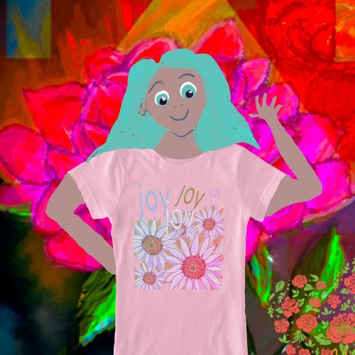 Daisy and Daffodils Floral Dreams of Joy T_Shirt