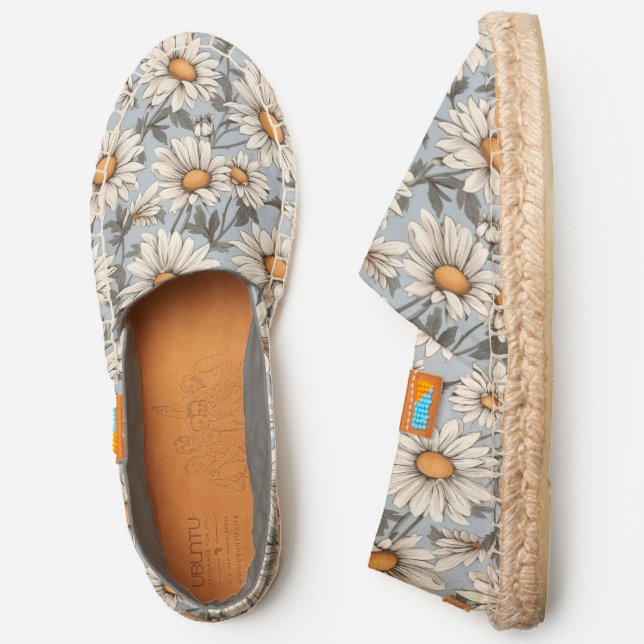 Daisy and Dusty Blue Espadrilles (Side)
