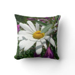 Daisy and Fireweed Throw Pillow