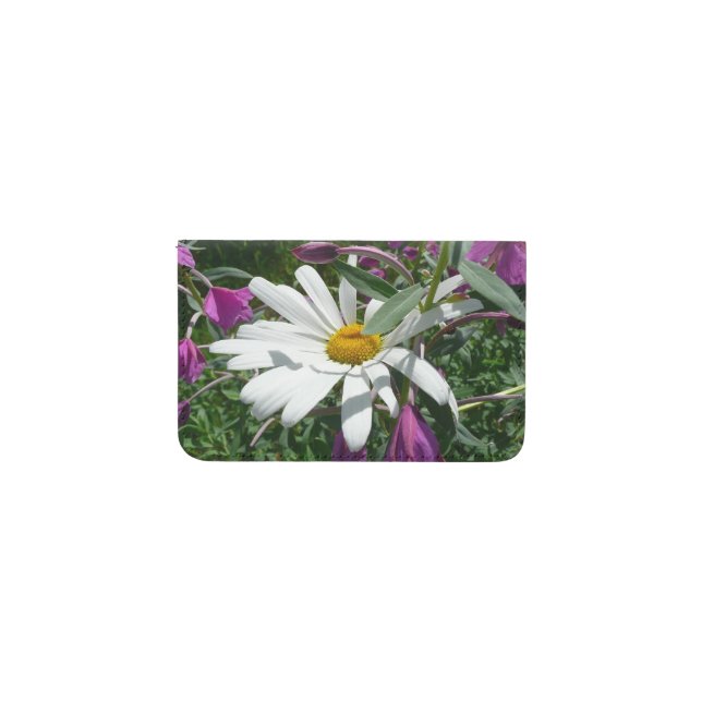 Daisy and Fireweed Wildflower Card Holder (Front Horizontal)