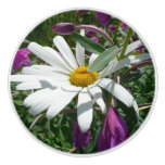 Daisy and Fireweed Wildflower Ceramic Knob