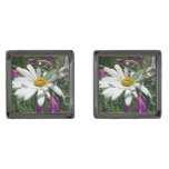 Daisy and Fireweed Wildflower Cufflinks