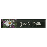 Daisy and Fireweed Wildflower Desk Name Plate