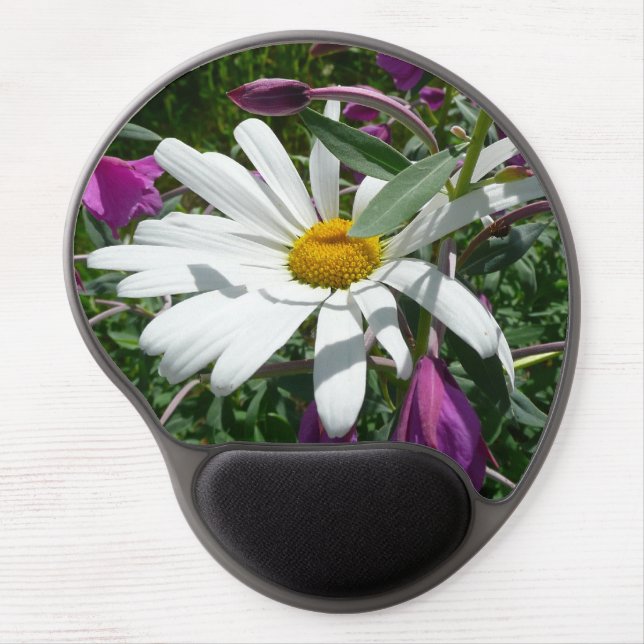 Daisy and Fireweed Wildflower Gel Mouse Pad (Front)