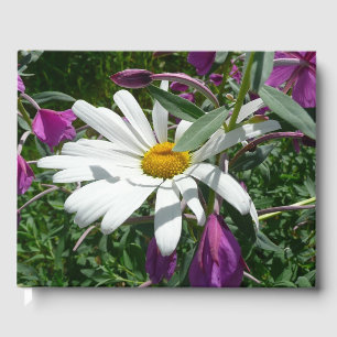 Daisy and Fireweed Wildflower Guest Book