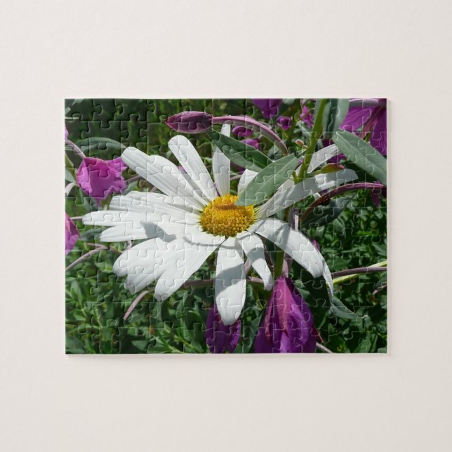 Daisy and Fireweed Wildflower Jigsaw Puzzle (Horizontal)