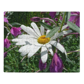 Daisy and Fireweed Wildflower Jigsaw Puzzle