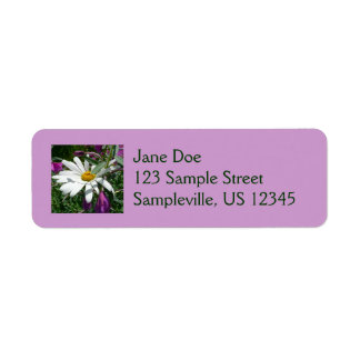 Daisy and Fireweed Wildflower Label