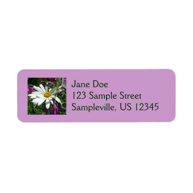 Daisy and Fireweed Wildflower Label (Front)
