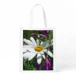 Daisy and Fireweed Wildflower Reusable Grocery Bag