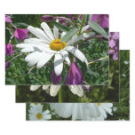 Daisy and Fireweed Wildflower Wrapping Paper Sheets