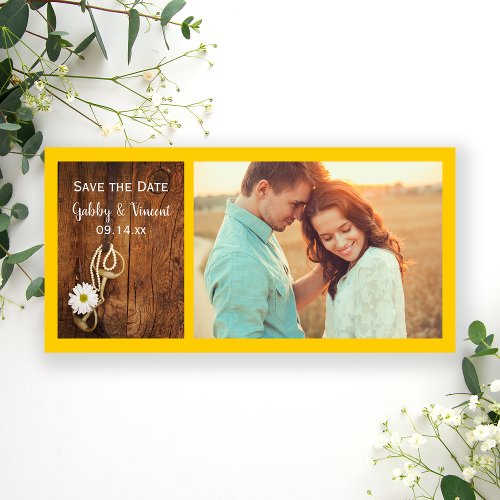 Daisy and Horse Bit Western Wedding Save the Date