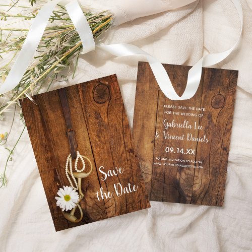 Daisy and Horse Bit Western Wedding Save the Date