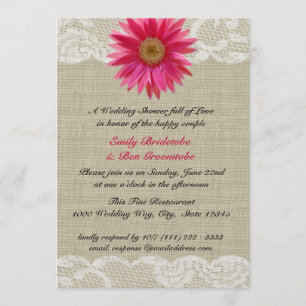 Daisy and Lace Bridal Shower Invitation