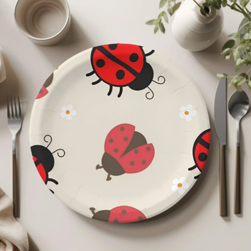 Daisy and Ladybug Birthday Party Paper Plates