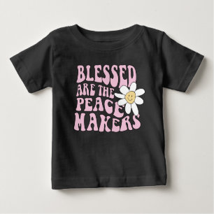 Daisy and Peace Makers Slogan Baby T-Shirt