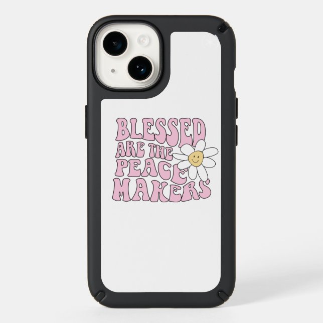 Daisy and Peace Makers Slogan Speck iPhone Case (Front)