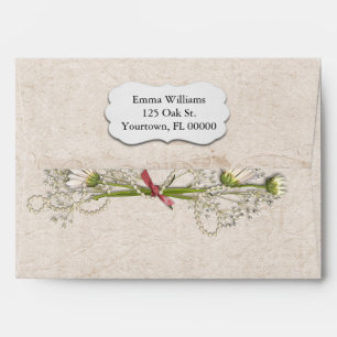 daisy and pearl bouquet envelope
