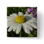 Daisy and Summer Lilac Botanical Button