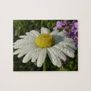 Daisy and Summer Lilac Botanical Jigsaw Puzzle