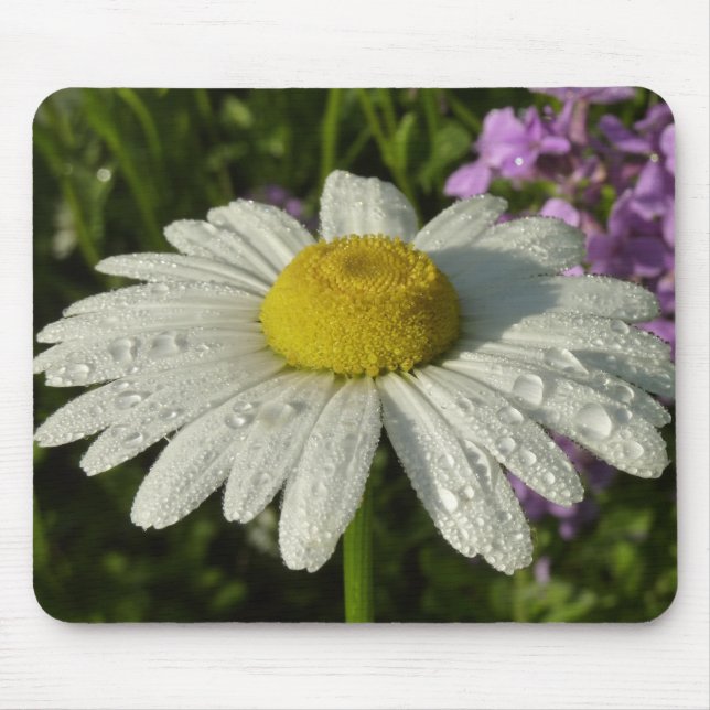 Daisy and Summer Lilac Botanical Mouse Pad (Front)