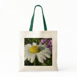 Daisy and Summer Lilac Botanical Tote Bag