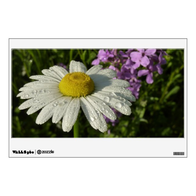 Daisy and Summer Lilac Botanical Wall Decal (Front)