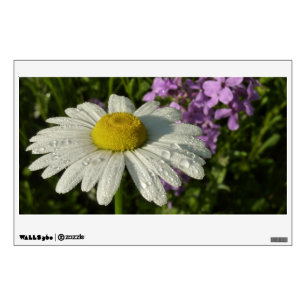 Daisy and Summer Lilac Wildflower Wall Decal