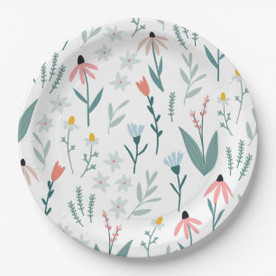Daisy and Tulip Party Plates