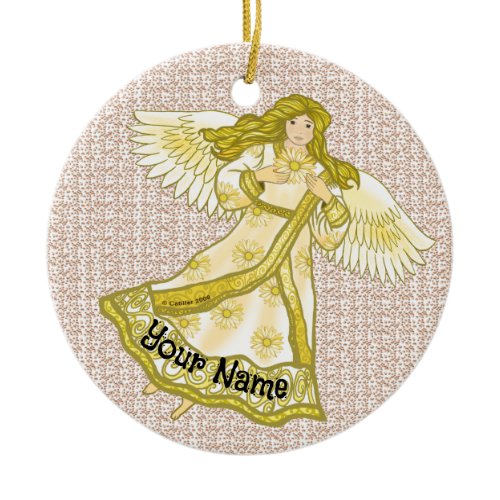 Daisy Angel Ceramic Ornament