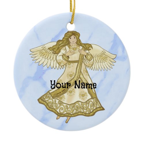 Daisy Angel Ceramic Ornament